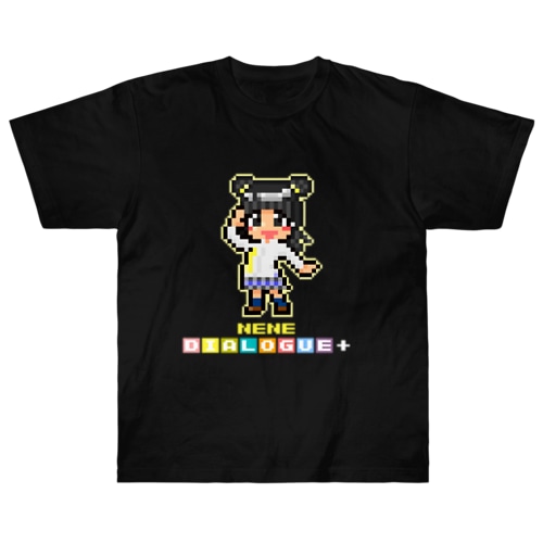 ドットDIALOGUE＋ ねーね推しヘビーウェイトTシャツ(黒) Heavyweight T-Shirt