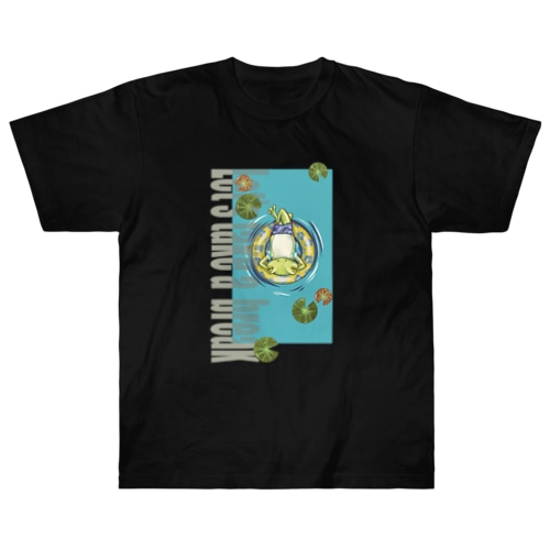浮き輪かえる Heavyweight T-Shirt