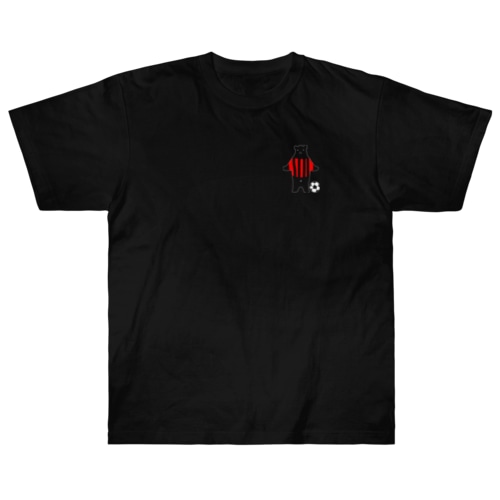 北海道のくま（サッカー）黒版 Heavyweight T-Shirt