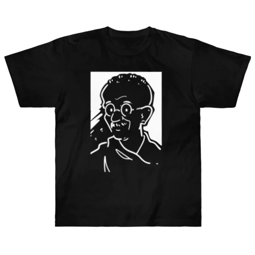 マハトマ・ガンディー(Mahatma Gandhi) ヘビーウェイトTシャツ