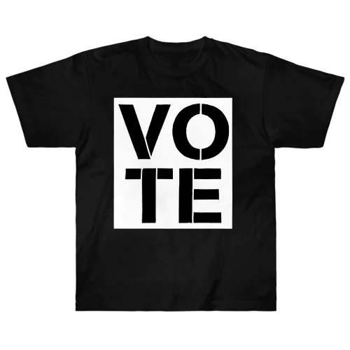 VOTE FOR YOUR RIGHT　文字黒 Heavyweight T-Shirt