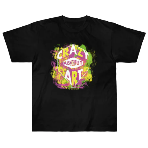 crazy about darts ペイントロゴ ヘビーウェイトTシャツ