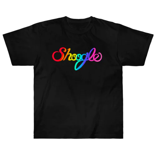 Shoogle(シューグル・週グル・週刊少年グルメ)ロゴ レインボー ヘビーウェイトTシャツ