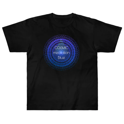 COSMIC meditation Blue Heavyweight T-Shirt