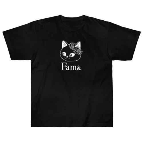 Fam& 花と猫 Heavyweight T-Shirt