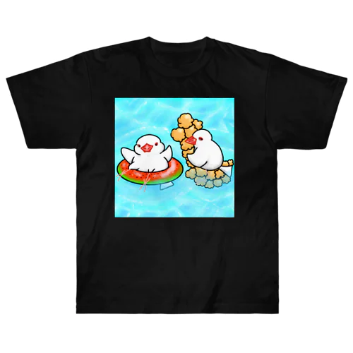 ぷかぷか水遊び文鳥ず ヘビーウェイトTシャツ