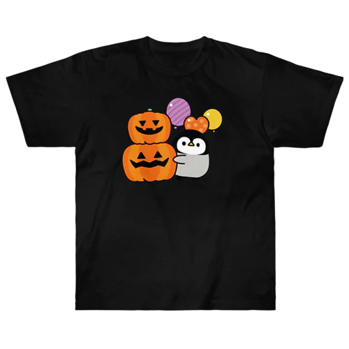 心くばりペンギン　かぼちゃver. ヘビーウェイトTシャツ