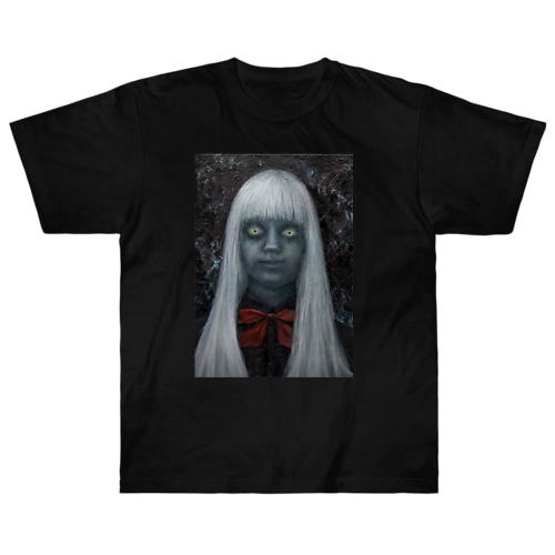 鏡の中のナナちゃん ヘビーウェイトTシャツ（前面プリント　チャンネルロゴあり） Heavyweight T-Shirt