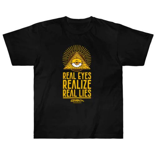 REAL EYES REALIZE REAL LIES (YELLOW ver.) ヘビーウェイトTシャツ