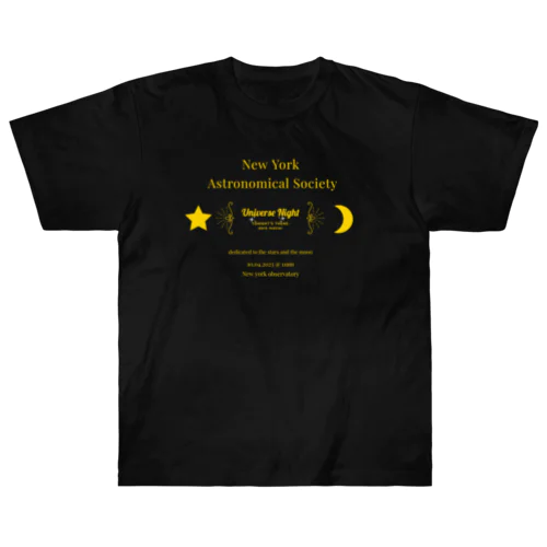 ニューヨーク天文学会　公式グッズ ヘビーウェイトTシャツ