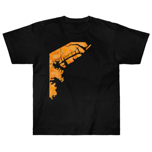 横浜港 Orange Time Renewal Heavyweight T-Shirt