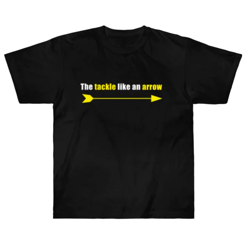 The tackle like an arrow / yellow Heavyweight T-Shirt