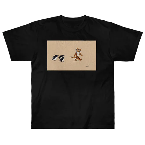 トラちゃんとペンギンたち Heavyweight T-Shirt