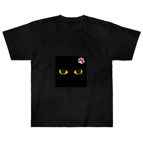 黒猫さん Heavyweight T-Shirt