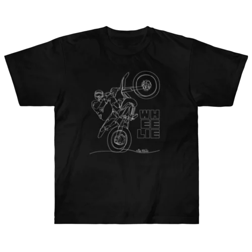 WHEELIE（White） ヘビーウェイトTシャツ