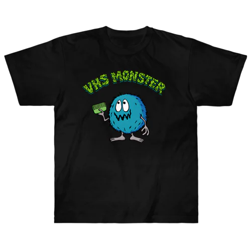 VHS MONSTER クラックロゴ（ライトグリーン版） ヘビーウェイトTシャツ
