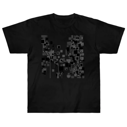 003黒ミニマムアートblack ヘビーウェイトTシャツ