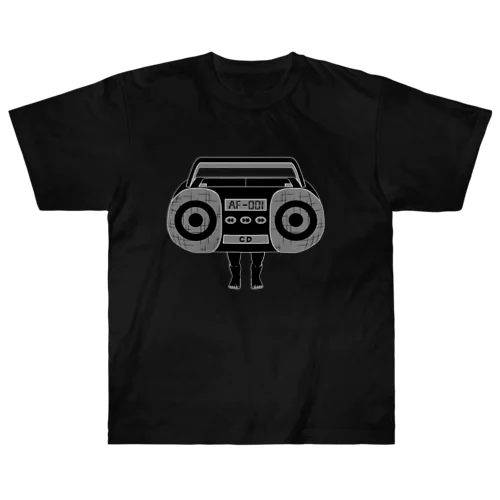 足の生えたCDラジカセ ヘビーウェイトTシャツ