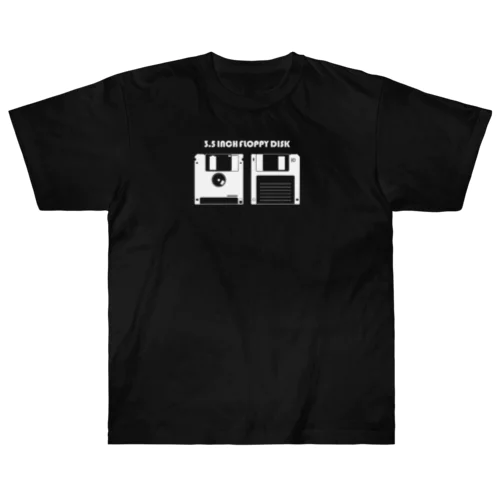 コンピュータTシャツ：フロッピーディスク：FD：記憶装置：学問：科学：理系：プログラム：エンジニア ヘビーウェイトTシャツ