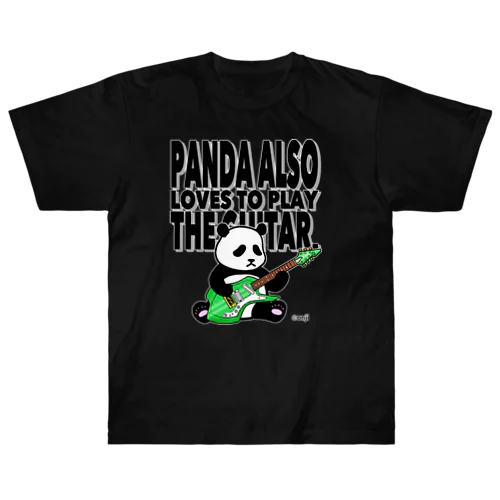 PANDA ALSO LOVES TO PLAY THE GUITAR. GR ヘビーウェイトTシャツ