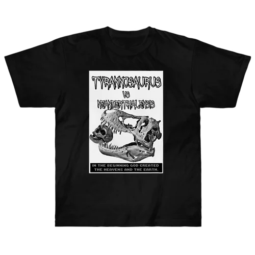 ティラノサウルスvsネアンデルターレンシス Heavyweight T-Shirt