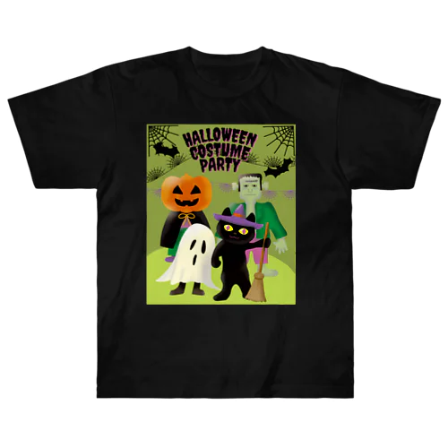 ハロウィンの仮装パーティー ヘビーウェイトTシャツ