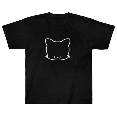 MOGGY88 猫ロゴ　表面白猫ロゴ大　裏面白背番号風 Heavyweight T-Shirt