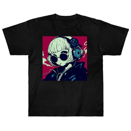 サングラス女子 Heavyweight T-Shirt