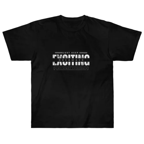 アツい英語に魅せられる！ブラックなスタイルが格好良さを引き立てる　1 Heavyweight T-Shirt