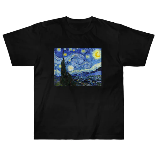 ゴッホ　星月夜 ヘビーウェイトTシャツ