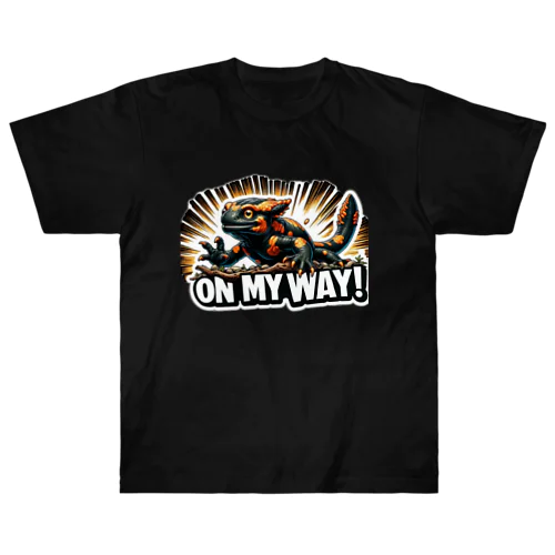 ファイヤーサラマンダー”On My Way !” Heavyweight T-Shirt