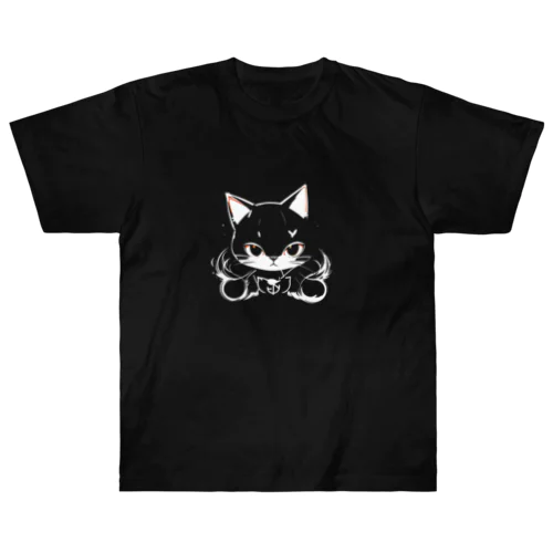 後ろの色に塗られるねこさん Heavyweight T-Shirt