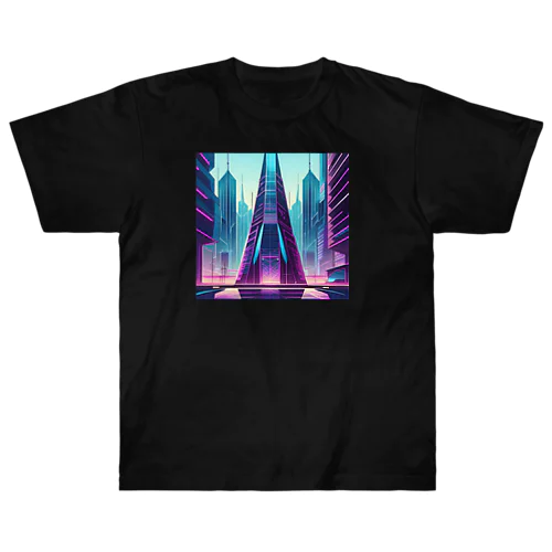 サイバーパンク都市 ヘビーウェイトTシャツ