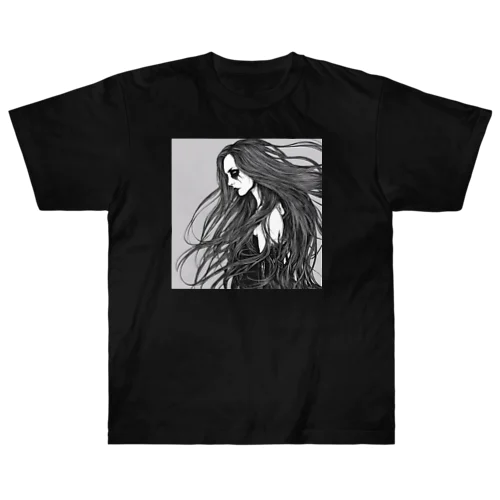 death metal girl ＝shiny＝ ヘビーウェイトTシャツ