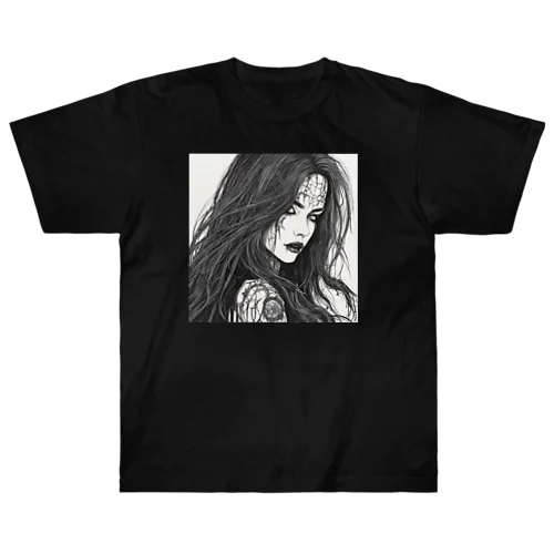 death metal girl ＝Nancy＝ ヘビーウェイトTシャツ