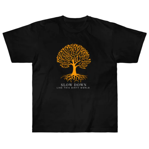 SLOWDoWN yellow tree wear  ヘビーウェイトTシャツ