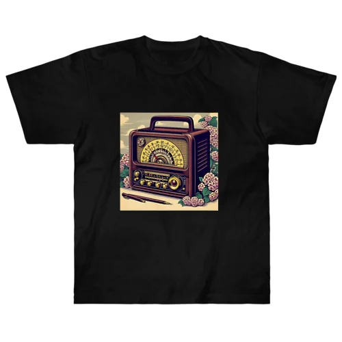 日本の風景:昔のラジオ、Japanese scenery:old radio Heavyweight T-Shirt