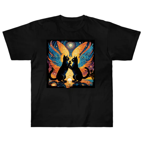 黒猫のダンス Heavyweight T-Shirt