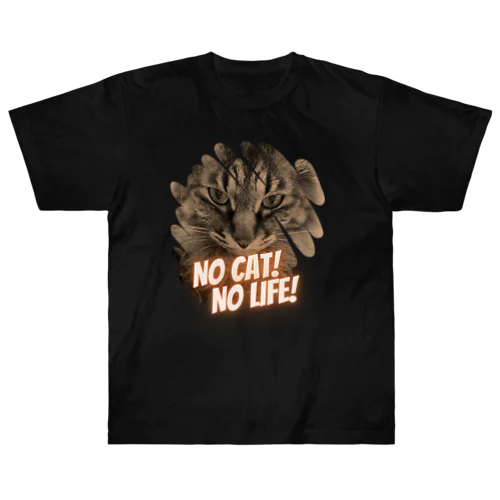 NO CAT! NO LIFE! ヘビーウェイトTシャツ