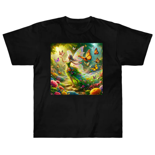妖精と蝶々 Heavyweight T-Shirt