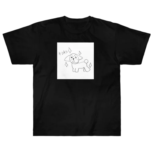 シーズー犬（キラキラver.） ヘビーウェイトTシャツ