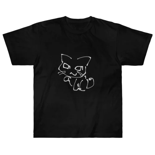 へのへのもへじ猫 ヘビーウェイトTシャツ