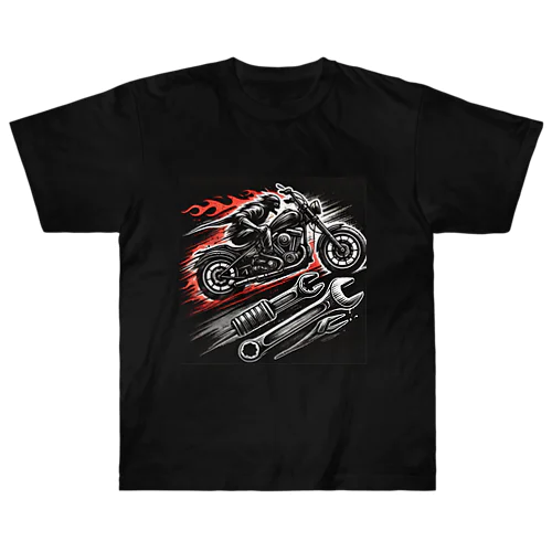 ワイルドライダー・メカニック ロゴ ヘビーウェイトTシャツ