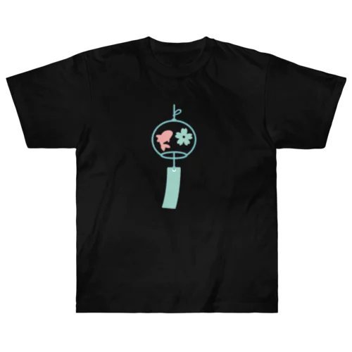 やさしい風のシルエット風鈴 Heavyweight T-Shirt