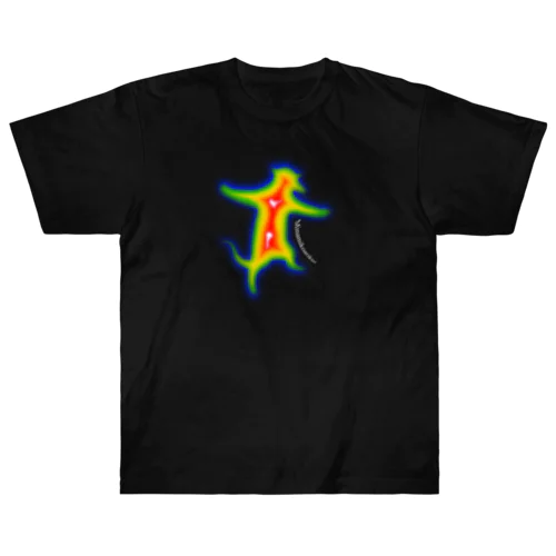 威嚇するやつ　サーモグラフィー　ミナミコアリクイ Heavyweight T-Shirt
