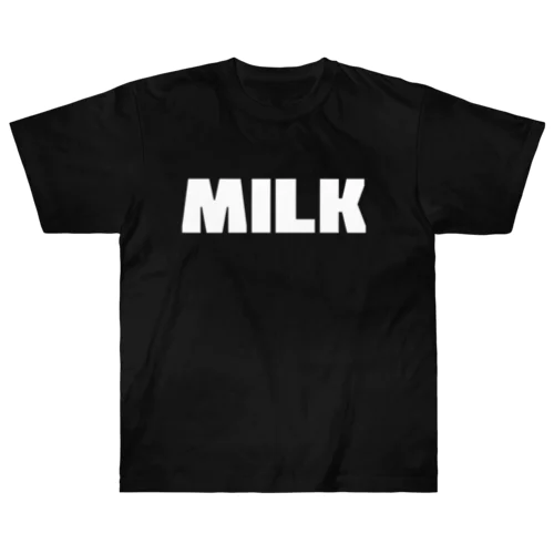 MILK ミルク B シンプルBIGロゴ ストリートファッション B ヘビーウェイトTシャツ