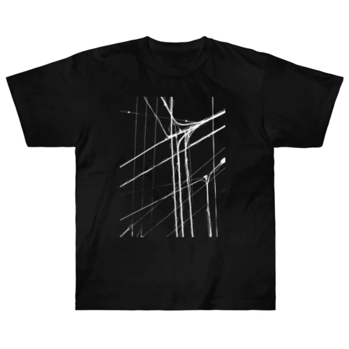 電線1　白 Heavyweight T-Shirt