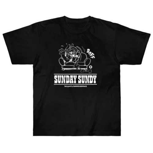 SUNDAY SUNDY No.4 (白ロゴ) ヘビーウェイトTシャツ