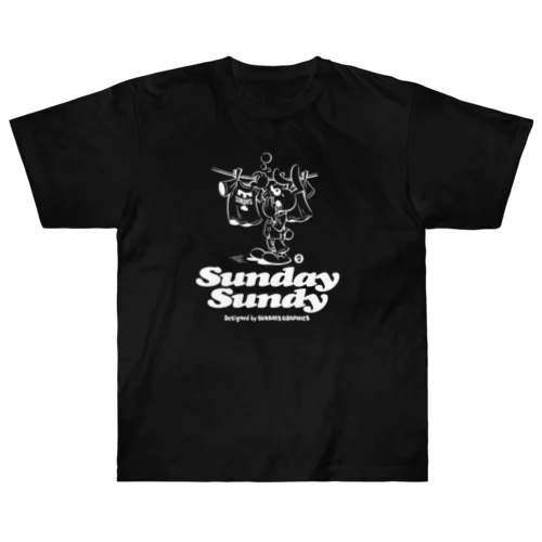 SUNDAY SUNDY No.2 (白ロゴ) ヘビーウェイトTシャツ