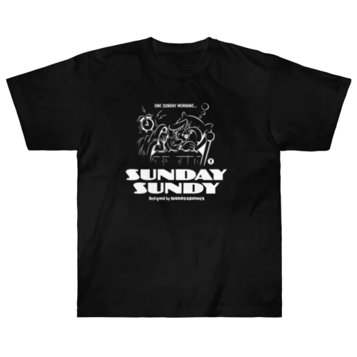 SUNDAY SUNDY No.1 (白ロゴ） ヘビーウェイトTシャツ